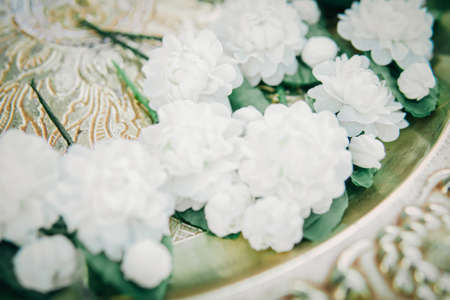 White flowers of jasmineの写真素材