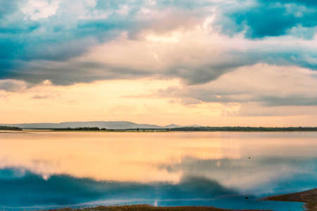 Beautiful landscape of the sky during sunset.の写真素材