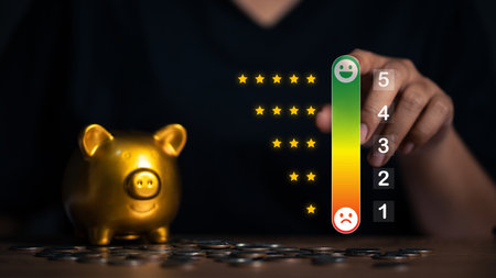 Businesses hand stocking coins and gold piggy banks with growing up and healthy financial situation....