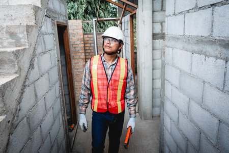 An engineer inspects construction operations and assesses the structural integrity of a house. This...