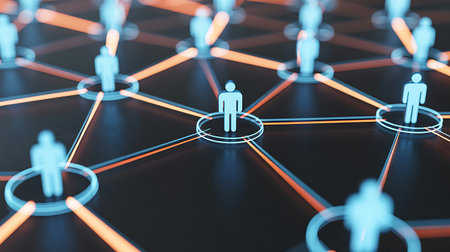 Social network, 3d rendering. Computer digital drawing. Social media.の素材