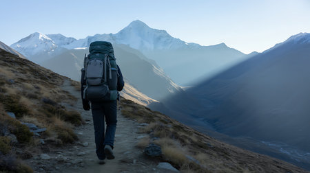 Hiking in Cordillera Blanca, Peru, South Americaの素材