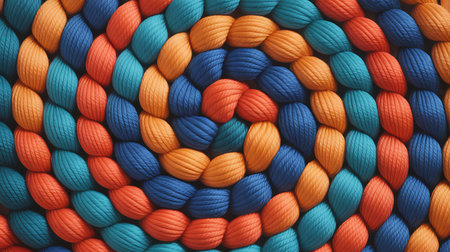 Colorful rope background, 3d rendering. Computer digital drawing.の素材