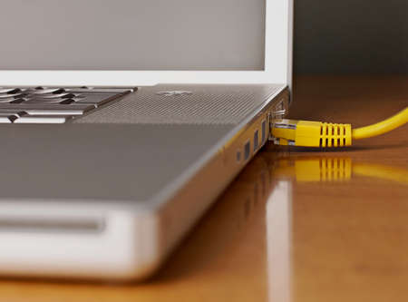 Yellow cable with ADSL