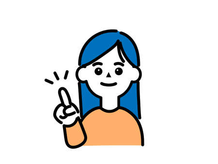 Illustration of a woman to propose A woman's illustrationのイラスト素材