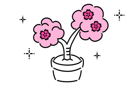 Cherry Bonsai Illustrationのイラスト素材
