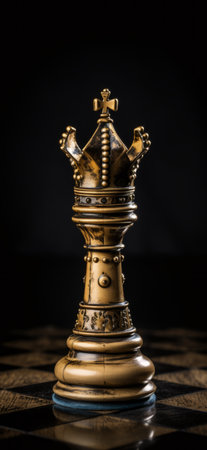 Chess king on a chessboard. The concept of business successの素材