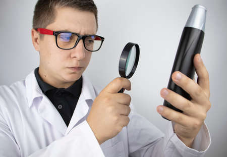 A laboratory technician tests the shampoo for toxins, sulfates and other carcinogenic additives. The...