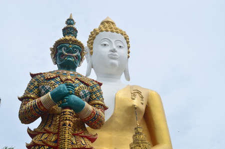 titan is a guardian of buddhaの写真素材