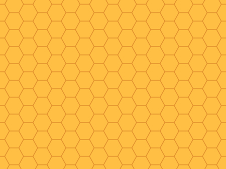 Grid seamless pattern. Hexagonal cell texture. Yellow honeycomb background. Speaker grille. Fashion geometric design. Graphic style for wallpaper, wrapping, fabric, apparel, print production. Vectorのイラスト素材