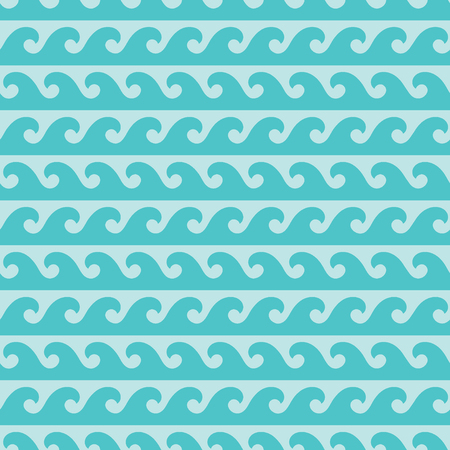 Seamless wave patterns. Fashion graphics design. Abstract marine in ocean colors. Suitable for fabric or background design. Graphic style for wallpaper, apparel and other print production. Vectorのイラスト素材