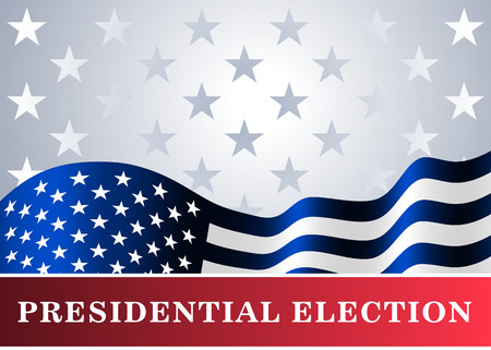 American flag, for Presidential Election, vote, 4th July, Independence Day celebration. Patriotic background. National design. Symbol the United State of America. Vector illustrationのイラスト素材