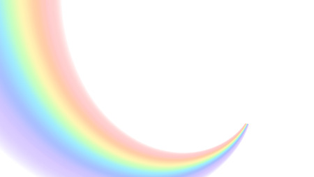 Rainbow icon. Shape arch isolated on white background. Colorful light and bright design element. Symbol of rain, sky, clear, nature. Flat simple graphic style Vector illustrationのイラスト素材