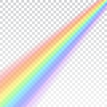Rainbow icon. Shape realistic isolated on white transparent background. Colorful light and bright design element. Symbol of rain, sky, clear, nature. Graphic object Vector illustrationのイラスト素材