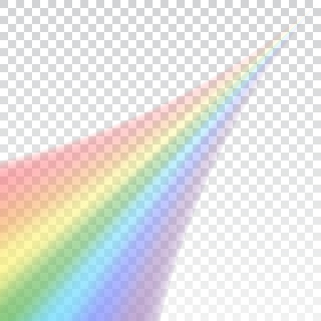 Rainbow icon. Shape realistic isolated on white transparent background. Colorful light and bright design element. Symbol of rain, sky, clear, nature. Graphic object Vector illustrationのイラスト素材