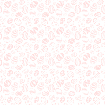 Easter egg seamless pattern. Pastel color, holiday eggs texture. Simple abstract decorative template for Happy Easter celebration. Stylized cute ornament wallpaper, card, fabric Vector illustrationのイラスト素材