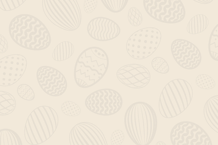 Easter egg pattern. Color holiday eggs texture on pastel background. Simple abstract decorative template Happy Easter celebration. Stylized cute ornament for graphic greeting card Vector illustrationのイラスト素材