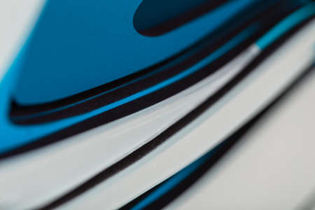 Blue texture background with lines, close-upの写真素材