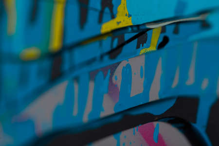 Beautiful colorful art background with splashes of paints and smudgesの写真素材