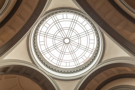 Beautiful vintage geometry architecture museum in Florence, Italyのeditorial素材