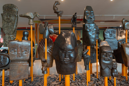 African stone statues, culture and artのeditorial素材