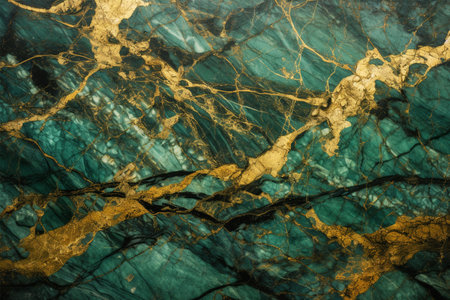Golden and green color luxury marble textureの素材