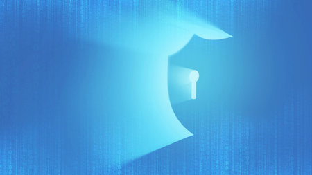 Post Quantum Cryptography and Quantum Resistant Cryptography. Shield Icon of Cyber Security Digital Data on a blue background, Digital Data Network Protection, Global Network. cybersecurity, creativeの写真素材