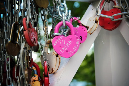 Wedding beautiful padlock traditionalLove Padlock Love and happinessの写真素材