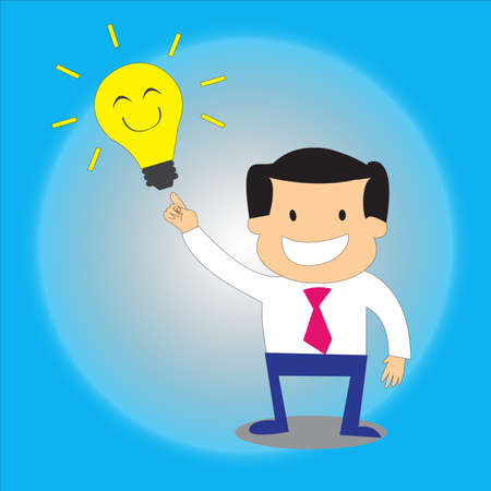 businessman get idea - business conceptのイラスト素材