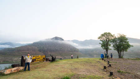 morning fresh at Mae Ping lake, Lamphun, Thailandのeditorial素材
