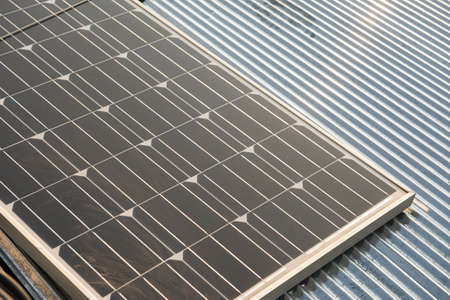 solar cell on the roof of the float in Thailandの写真素材