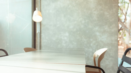 Blur Dining Table and chair in restaurant - vintage effect style pictures