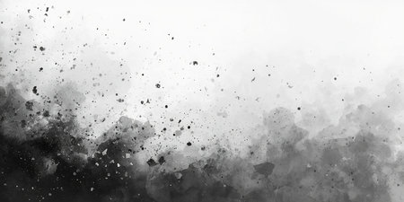 Abstract black and white watercolor background. Grunge texture.の写真素材