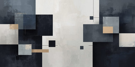 Abstract geometric background with squares, rectangles and a place for textの写真素材