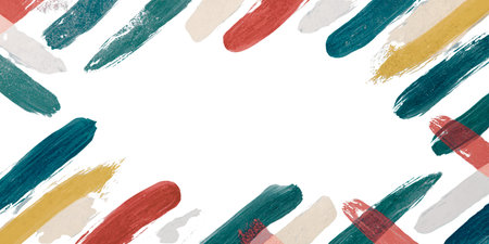 Abstract background with watercolor brush strokes. Hand painted background. Vector illustration.