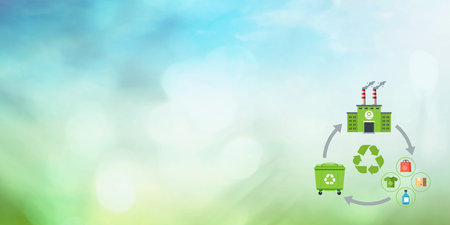 Recycling concept. Eco friendly environment concept. Vector illustration.
