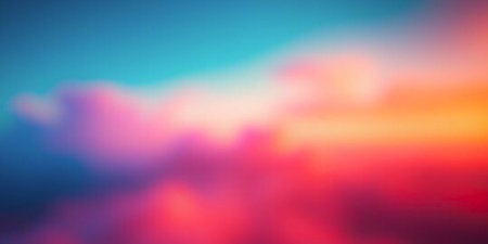 Colorful sunset over the sea. Defocused background. Abstract blurred background.