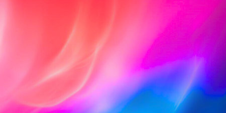 abstract background of multicolored wavy lines in neon light