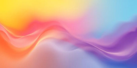 abstract background with smooth lines in pink, yellow, blue and purple colors