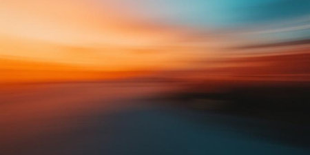 Abstract motion blur background. Colorful sunset in the sea. Beautiful sky.の写真素材