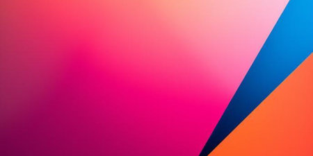 Abstract geometric background. Pink, orange and blue colors. Minimal style.