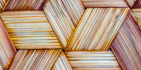 abstract background of bamboo weave pattern - can use to display or montage on productの写真素材