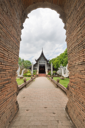 Old wooden church of Wat Lok Molee Chiangmai Thailand.の写真素材