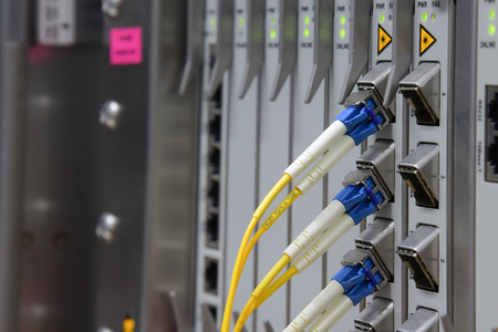 Fiber Optical connector interface for Cards Equipment DWDM telecommunications.(select focus)