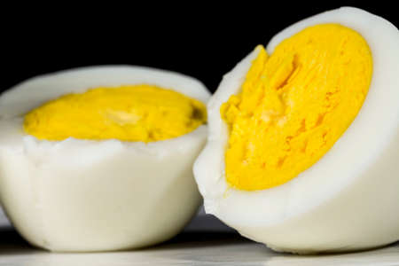 Hard-boiled egg cut in half