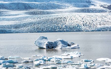 Jokulsarlon glacier lagoon, Iceland. View of icebergs