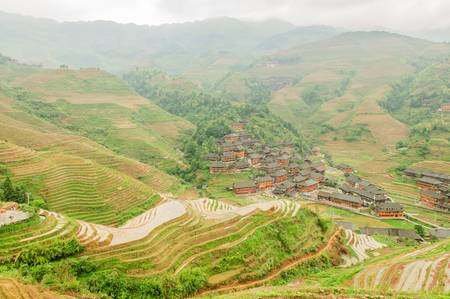 Longji terrace has a history of 700 yearsの写真素材