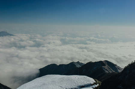 In winter, snow Wugongshan full, very cold の写真素材