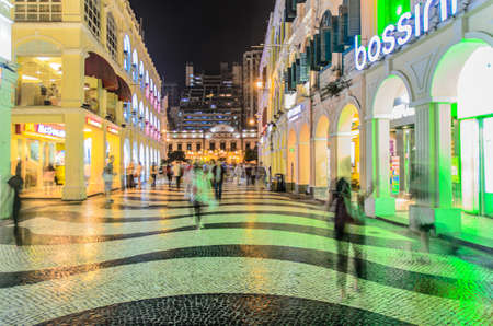 Macaus souvenir street near Ruins of St  Paulsのeditorial素材