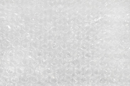 Plastic packaging and wrapping material with bubbles